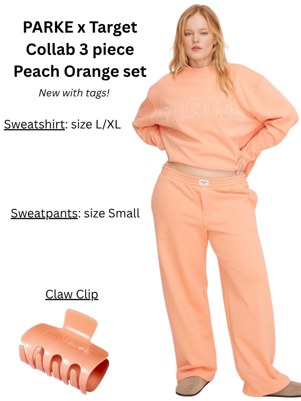 PARKE x Target Peach Orange 3-Piece Loungewear Set